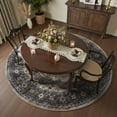 thumbnail image 4 of 6 ft Round Rugs for Living Room Bedroom Rug Circle Area Rug for Dining Room Table Throw Vintage Circular Rugs Washable Soft Comfortable Brown Taupe, 4 of 12