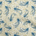 thumbnail image 1 of oneOone Rayon Beige Fabric Asian Japanese Koi Fish Sewing Craft Projects Fabric Prints by Yard 56 Inch Wide, 1 of 4
