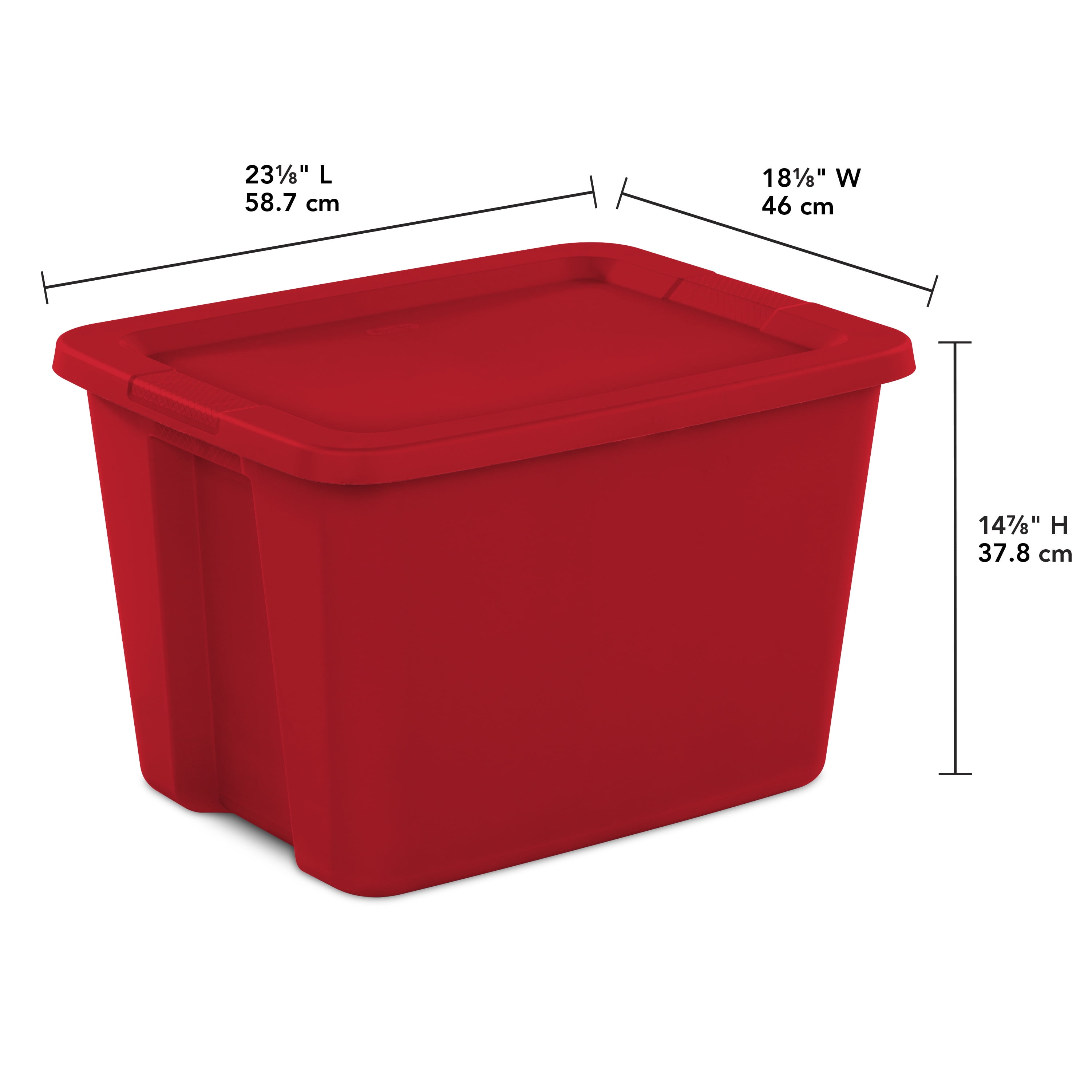 18 gal Red Holiday Storage Tote by Sterilite at Fleet Farm