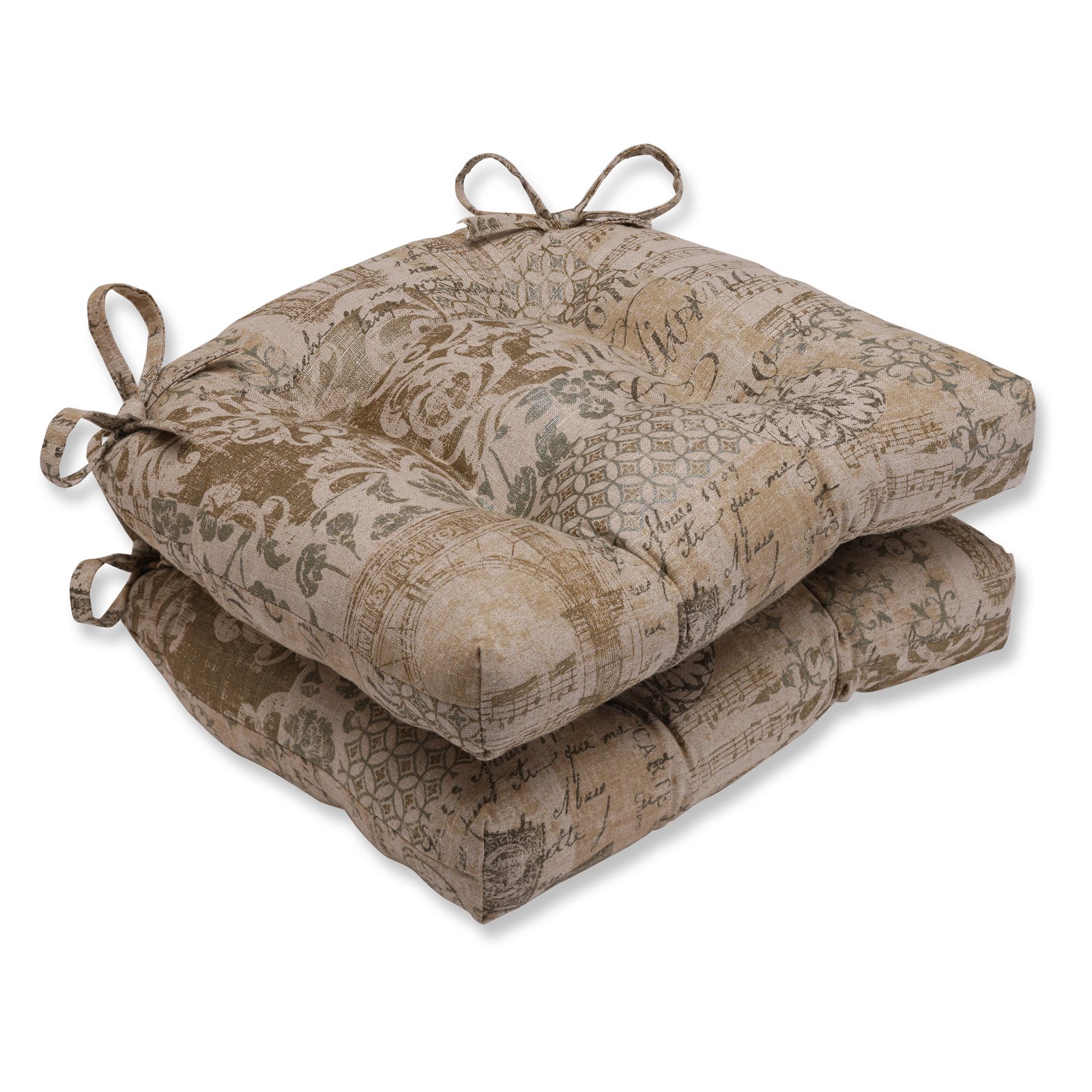 Pillow Perfect Documented Vermeil 16 x 15.5 in. Reversible Chair Pad