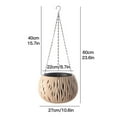 thumbnail image 2 of EIMELI Hanging Planters  Platics Flowerpot For Plants Indoor With Iron Chain  Rattan Hanging Basket, 2 of 14