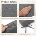 thumbnail image 3 of Waterproof Sauna Seat Cushion, Heat Insulation Sauna Mat, High-Density Pad with Removable Zipper Cover & Straps, Outdoor Bench Cushion, 42.1x18.1x3.1", Dark Gray, 3 of 7