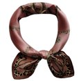 thumbnail image 2 of Womens Girls 100 Small Square Pure Silk Scarf 21" x 21" Breathable Lightweight Neckerchief Office, 2 of 4