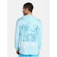 thumbnail image 3 of Corona Men’s and Big Men’s Graphic Hooded Sun Shirt with Long Sleeves, Sizes S-3XL, 3 of 5