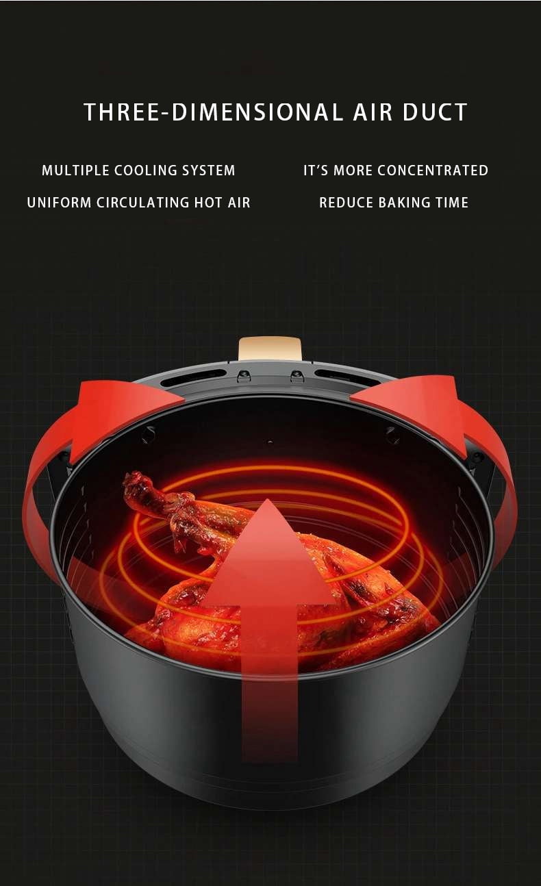 Air Fryer Fat Free, Air Fryer, 8L, Touch ButtonOven,