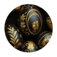 thumbnail image 2 of WYYP Easter Egg Decor Round Fitted Tablecloth Easter Gold Black Round Table Cover with Elastic Edge Waterproof Wipeable Polyester Circle Table Cloths for Party Patio Holiday Decor White, 2 of 7
