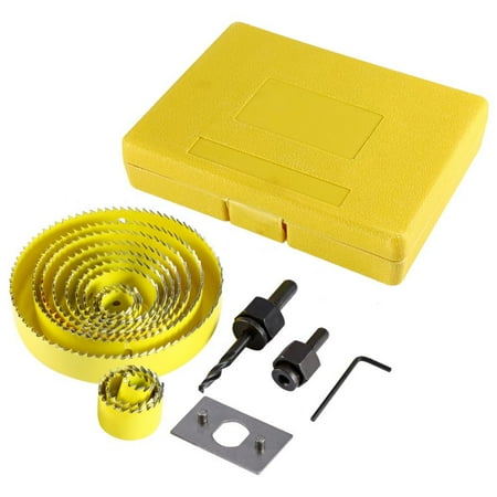 5 32 Wood Drill Bit Yosoo 16pcs Yellow Hole Saw Drill Bit Kit Wood Sheet Metal 3/4