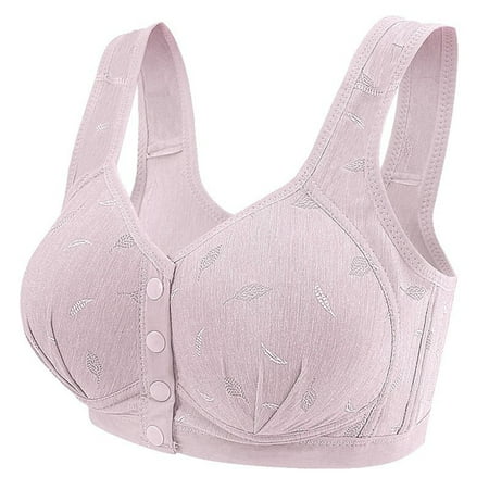 SMihono Deals Bra for Women No Underwire Thin Straps Solid Wireless Bras Workout Tops Bras Lace Lace Minimizer Bras Heavy Breast Purple L
