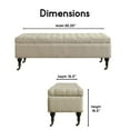 thumbnail image 2 of Elle Decor Collette Tufted Storage Bench Cream, 2 of 5