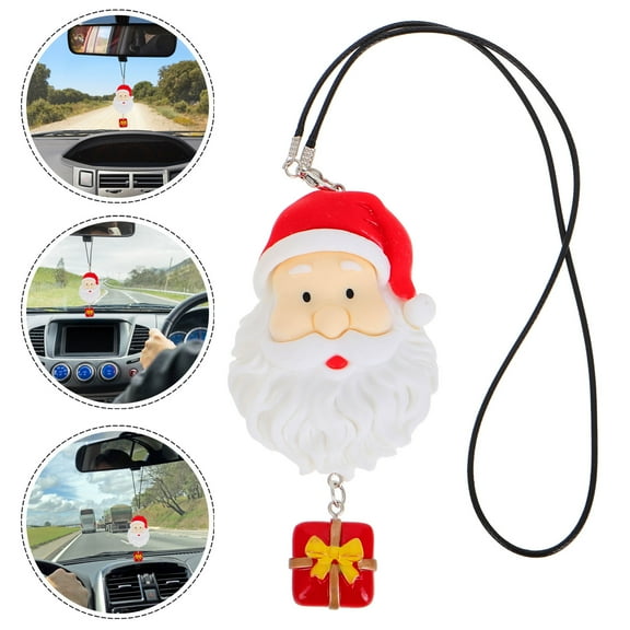 WHAMVOX Festive Car Hanging Ornaments Adorable Christmas Car Mirror Charms Cute Unique Car Interior Decor for Rear View Mirror