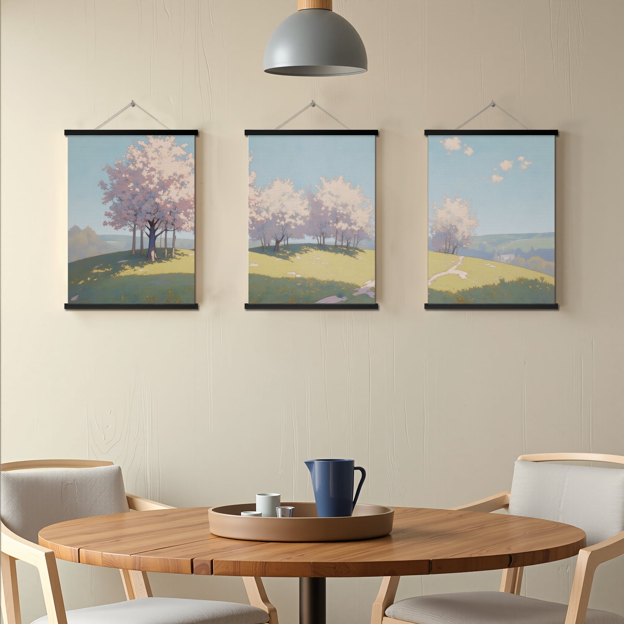 MAYEERTY Modern Abstract Wall Art Painting, Living Room Decor, Black Hanging Rod Frame, 23.6"x15.8"