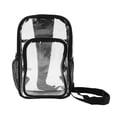 thumbnail image 1 of Bolso bandolera transparente de PVC con gancho desmontable ajustable, impermeable, negro, transparente, para viajes, senderismo, Camping, 1 of 10