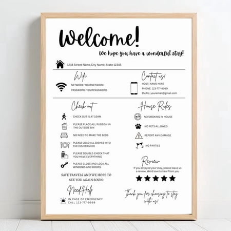 Airbnb Welcome Sign Wall Art Print