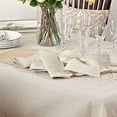 thumbnail image 2 of Fennco Styles Classic Embroidery Scroll Border Linen Blend 20 x 20 Inch Cloth Napkins, Set of 4 – Natural Dinner Napkins for Wedding, Banquet, Special Events and Home Décor, 2 of 4