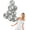 Metallic Silver, variant on Silver Chrome Balloons - 12 Inch Latex Balloons - 36 Pack
