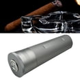 thumbnail image 2 of Portable Metal Humidor Cigar Tube Humidifier Storage Bin Humidity Display Silver, 2 of 4