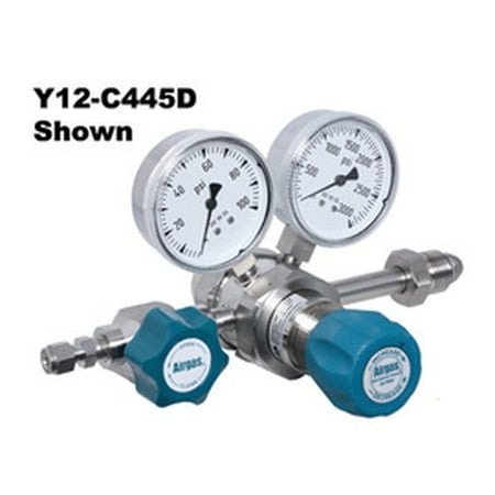 

Airgas Two Stage Stainless Steel 0-100 psi High Purity Threadless Seat Cylinder Regulator CGA-590