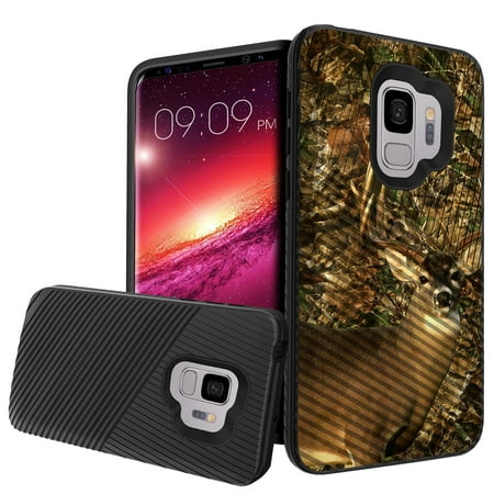Samsung Galaxy S9 Phone Case with Grip Pattern [Slim Case for Galaxy S9, for Galaxy S9, for Galaxy S9 ] Hard Shell Hybrid Case for Galaxy S9 SM-G960 Phone - Deer Hunting