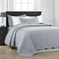 thumbnail image 6 of IR Imperial Rooms 3-Piece King Quilt Set Soft Bedspread Reversible with 2 Shams Silver, 6 of 12