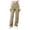 *Khaki, variant on VBVC Women's Elastic High Waisted Cargo Pants,Straight Leg Utility Trousers For Women,Ladies Pull-On Streetwear Pants with Zipper Pockets,Army Green,S-2XL
