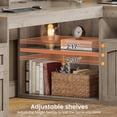 thumbnail image 7 of 59" Farmhouse L Shaped Computer Desk with 2 Drawers and Storage Cabinet, Wood Corner Office Desk for Home Office, 7 of 7