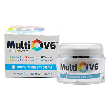 Multivitamin Day Cream, MV6 Face Care, 1.7 oz - 6 Vitamins Plus Resveratrol for Skin care Moisturizing Needs