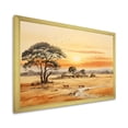 thumbnail image 2 of Designart "Beige Savannah Safari African Landscape Exploration IV" Landscapes Framed Wall Art Decor - Global Beige Africa Living Room Framed Canvas Art, 2 of 6