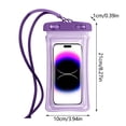 thumbnail image 2 of Universal Waterproof Floating Cell Phone Dry Bag Clear Touch Sensitive Phone Pouch Detachable Lanyard Multi Color Water Proof Case for Beach Pool Lake Water Sports Vacation, 2 of 6