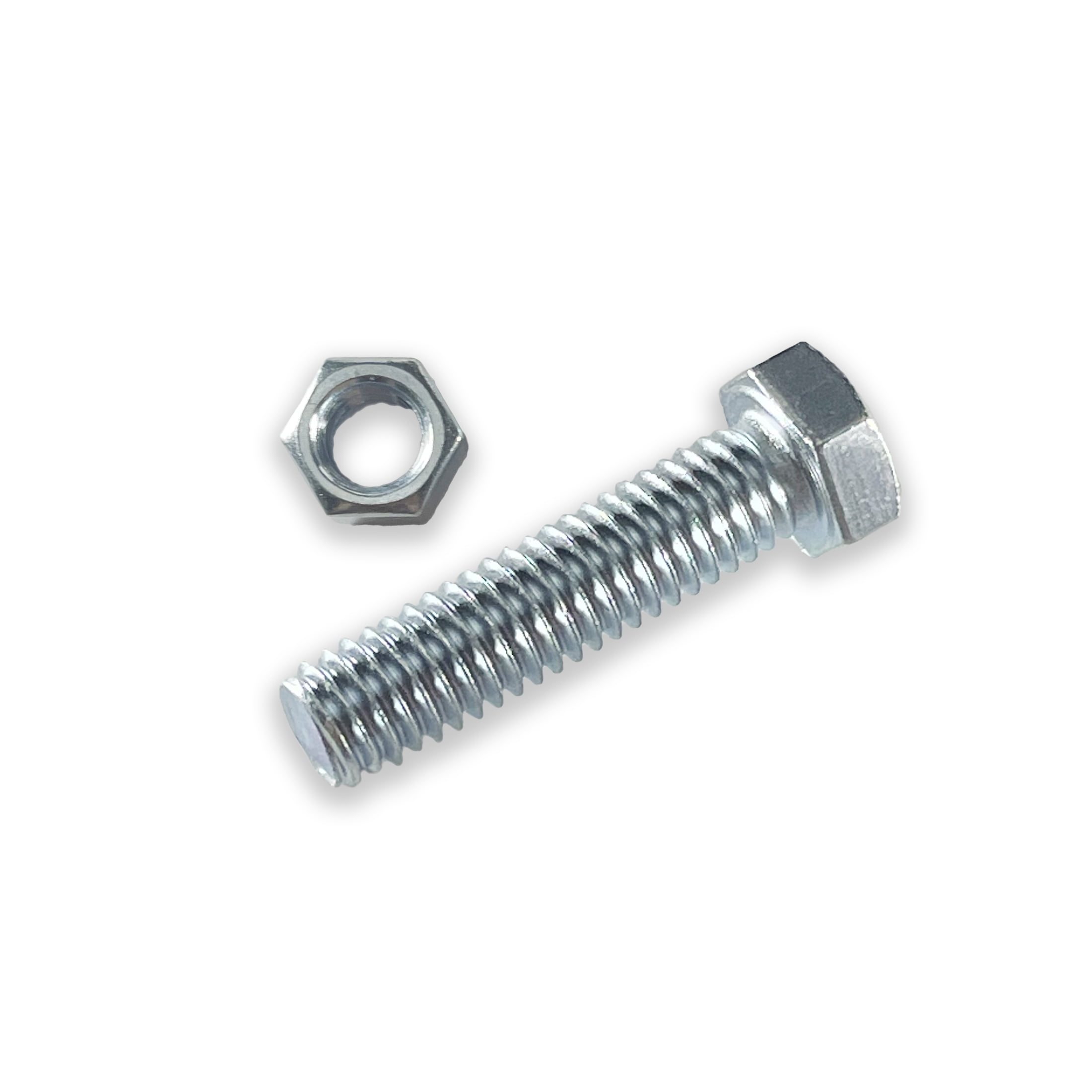 (4 pack) Hillman Hex Bolts and Nuts, 1/4-20" x 2", Steel, Zinc Finish, Silver, 3 sets