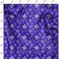 thumbnail image 3 of Soimoi Green polyester Crepe Fabric Clover Floral Decor Fabric Printed Yard 52 Inch Wide, 3 of 6