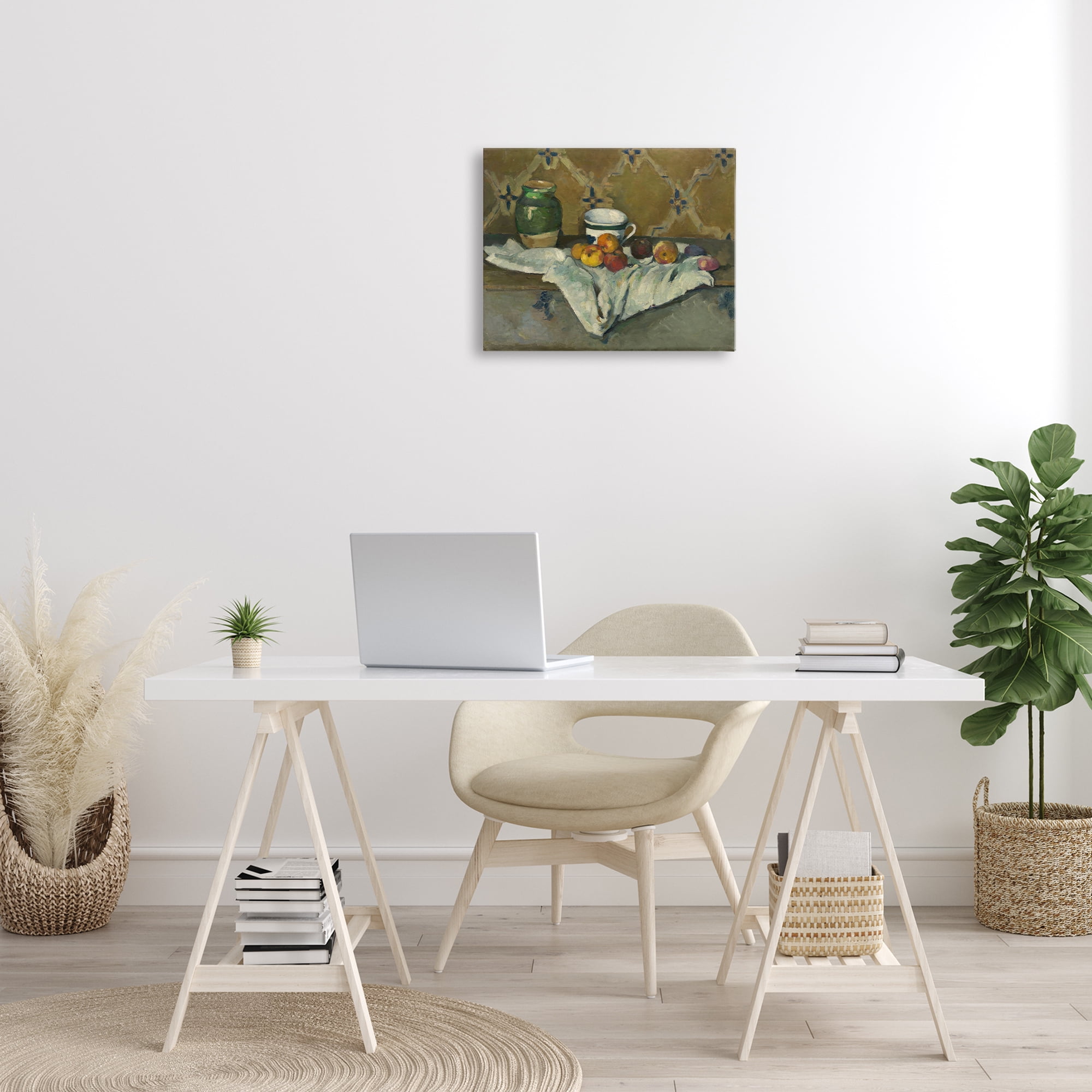 Stupell Industries Classical Cezanne Still Life Food & Beverage Painting Wrapped Canvas Art Print Wall Art, 20 x 16