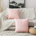 thumbnail image 5 of Rush Decorative Pillow Covers for Couch Throw Pillow Covers for Valentine Decoration Girls Room, Set of 2, 16x16 inches, 40cm, Blush Pink S2684, 5 of 5