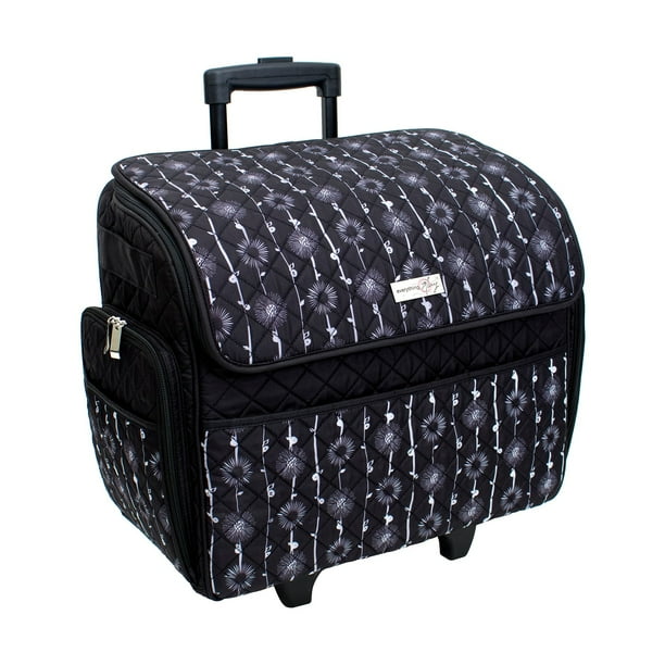 Everything Mary Sewing Machine Carrying Case Black Floral Walmart Com Walmart Com