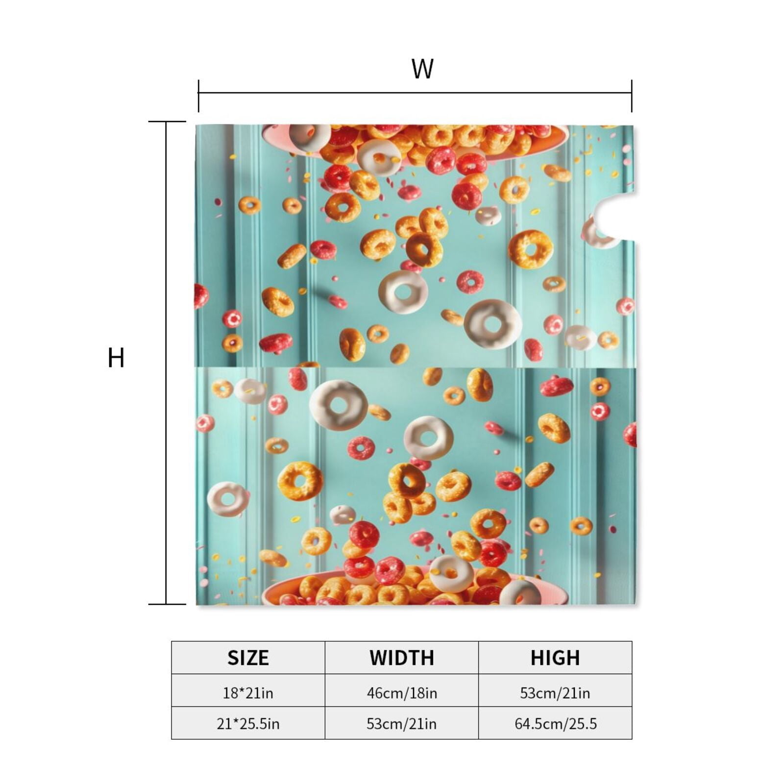 Picia Floating Colorful Cereal Magnetic Mailbox Cover Standard Size-21x18 in