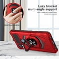 thumbnail image 7 of Compatible for Cricket Icon 4 Case w/Tempered Glass Screen Protector [Military Grade] Ring Car Mount Kickstand Shockproof Hard Phone Case - Red, 7 of 7