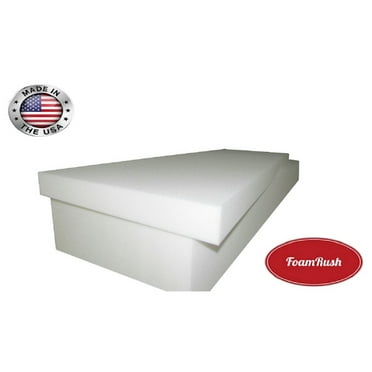 FoamRush 2" Height x 24" Width x 30" Length Upholstery Foam Cushion High Density