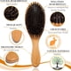 thumbnail image 3 of Peine De Cerdas Cepillo de pelo de cerdas naturales masaje del cuero cabelludo mango de madera bolsa de aire peine suave Ygjytge Cuidado Belleza, 3 of 4