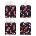 thumbnail image 2 of Gukieu Foxes In Different Poses Print Leather Tissue Box, PVC Waterproof Velcro Opening and Closing Square Tissue Box Holder, Suitable for Home and Office Decoration, 2 of 7