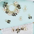 thumbnail image 3 of 24Pcs 8 Styles Bow Stitch Marker Cute Crochet Markers Bulk Alloy Enamel Leverback Earrings Hooks Lobster Claw Clasps Locking Metal Knitting Charms for Jewelry Making Weaving DIY Craft Women, 3 of 5