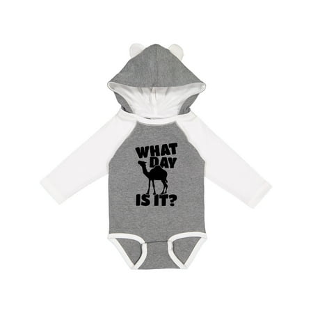

Inktastic What Day Is It Camel Gift Baby Boy or Baby Girl Long Sleeve Bodysuit