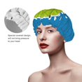 thumbnail image 4 of Easygdp Goose Holding an Umbrella Shower Caps for Women, Double Waterproof Layers Shower Cap, Quick Drying Bath Hair Cap Reusable, 4 of 9