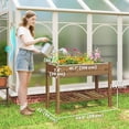 thumbnail image 3 of Outsunny 45"x22"x33" Elevated Planter Box with Storage Shelf, Carbonized, 3 of 10