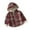 Red, variant on KyCheLot Girls Warm Jacket Full Zip Vintage Plaid Flannel Hooded Fleece Lined Shirts Jackets Schoolwear 1-7 Years
