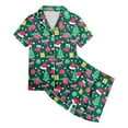 thumbnail image 4 of Christmas Pajamas for Girls 10-12 Silk Cute Cozy Soft Bow Pattern Button Short Sleeve Lapel Pjs Sleepwear Loungewear Girls Clothes Christmas Gifts for Grandkids, 4 of 6