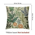 thumbnail image 4 of Shangniulu Sage Green Botanical Print Floral Pillow Covers Set of 2 Vintage Flower Pattern Cream Decorative Throw Pillowcases Outdoor Rustic Farmhouse Square Cushion Cases Decor, 4 of 7