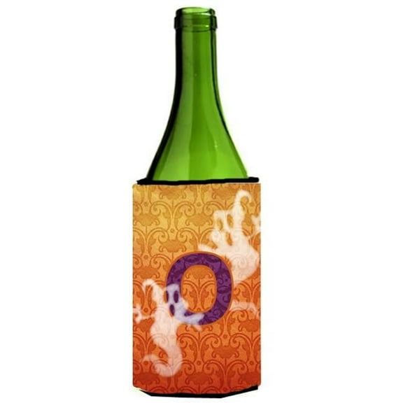 Halloween Ghosts Monogram Initial Letter O Wine Bottle  Hugger