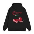 thumbnail image 4 of Afdoent Hoodies For Men Hoodie Cherry Pattern Pullover Long Sleeve Drawstring Casual Hoodie Sweatshirt Retro Streetwear, 4 of 4