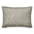 thumbnail image 2 of Creative Products Nest is Blessed on Gray 14x20 Indoor / Outdoor Pillow, 2 of 3