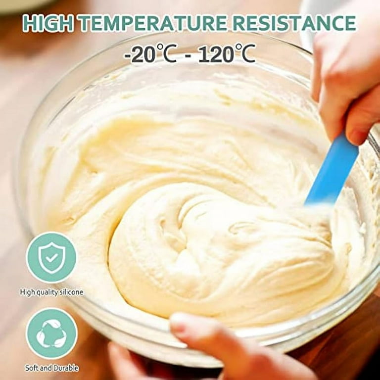 5Pcs Silicone Jar Spatulas - Cake Cream Spatulas Set, 9.8 inch Non-Stick  Heat Resistant Mixing Butter Spatulas Baking Scrapers for Jars Blenders