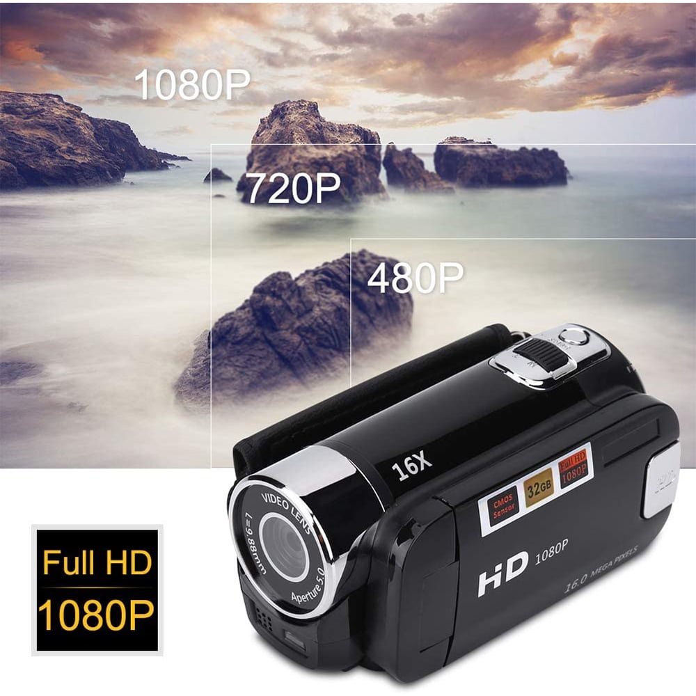 LNKOO Handheld Video Camcorder 1080P FHD 16x Digital Zoom, Trabar DV Digital Camera with COMS Sensor, Built-in Speaker, 270 Â° Rotary Screen, Video Camera